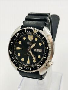 ◇ SEIKO セイコー サードダイバー 6306-7001 自動巻き 腕時計 黒文字盤 ラバーベルト 3針 カレンダー付き 稼動品