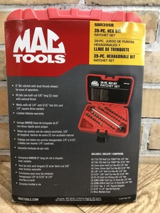 003☆未使用品☆MACTOOLS ラチェットアンドスタッビビットセット SBR39SB