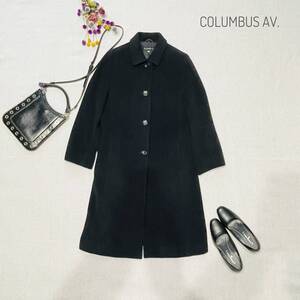 厳選☆レア　定価5万　大人上品♪　COLUMBUS Ave　ウール　ステンカラーロングコート　ウールアンゴラ　L