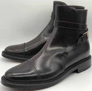 【新品】ブリオーニ ジョッパーブーツ サイズEU7 US8【送料無料】BRIONI QYG20 ストレートチップ キャップトゥ ベルテッドブーツ