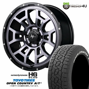 4本セット NITROPOWER H6 SLUG 20x8.5J 6/139.7 +20 BKC TOYO OPEN COUNTRY A/T3W 275/55R20 ホワイトレター FJクルーザー