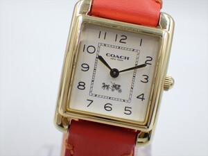 380642【1円スタート】COACH コーチ 稼動品 CA88.7.3.0967 ペイジ 2ラップ レディース 時計 クオーツ ケース24mm