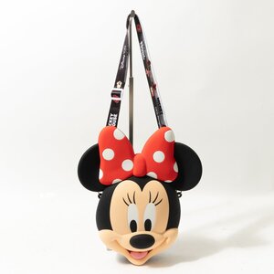 Disney ディズニー 100YEAR ミニーマウス フェイスショルダーバッグ 斜め掛け 可愛い ストラップ ファスナー開閉 bag 鞄 子供 レディース