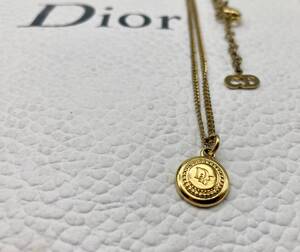 蘇や(PTY154)　1円スタート！アクセサリー　Chr.Dior　ディオール　ネックレス　ロゴ　中古品　コンパクトサイズ