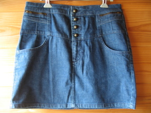 TOPSHOP デニム　スカート　ブルー　EUR40 ポケット、ボタン可愛い