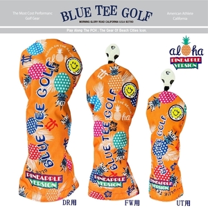 □送料無料 オークション♪3PA-OR ブルーティーゴルフ 【ポップン パイン：オレンジ】3本セット販売(A)ヘッドカバー BLUE TEE GOLF PHC-001