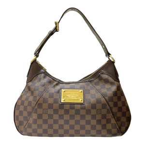 ルイ・ヴィトン LOUIS VUITTON テムズGM N48181 エベヌ ダミエ・キャンバス/レザー ショルダーバッグ レディース 中古