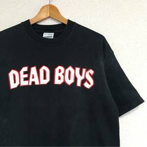 ビンテージ 90s【DEAD BOYS】デッドボーイズ ロゴ バンド ロゴ Tシャツ M EU 古着 ロックT ムービーT y2k blackflag nirvana Radiohead