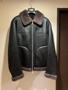 【美品】dunhill ダンヒル ムートン B3 フライトジャケット レザー