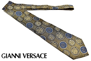 N514★送料無料★美品★Gianni Versace ジャンニベルサーチ★高級 織りイタリア製生地シルクネクタイ