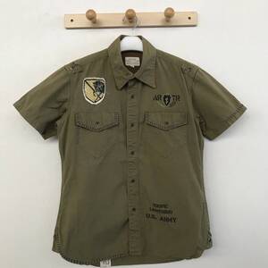 AVIREX A-75 VIETNAM SOUVENIR SHIRT 6195004 アヴィレックス メンズ ミリタリーシャツ ワッペン＆アップリケ付き size M