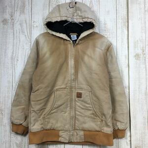 KIDs L カーハート フリースラインド アクティブ パーカー CARHARTT ブラウン系