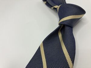 【超美品】BrooksBrothers　ブルックスブラザーズ　レジメンタル柄 ネクタイ 3本以上 送料無料 メンズ グレイブラウン　0102016