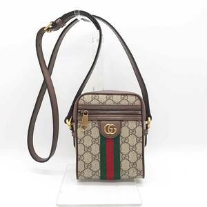 グッチ ショルダーバッグ オフィディアGG PVC レザー 598127 ブラウン ベージュ系 Aランク GUCCI 中古 六甲道店