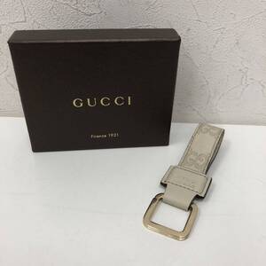 ②GUCCI グッチ キーホルダー IVO アイボリー レザー 199919・479292 レディース R9K782M