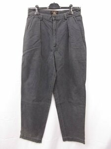 【ダブルアールエル RRL】 コットンパンツ スラックス (メンズ) size33 チャコールグレー系 無地 USA製 ■28MPA0669■