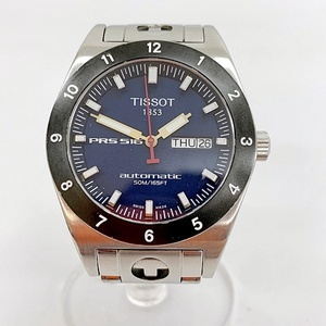 TISSOT PRS 516 デイデイト オートマティック 自動巻き ステンレススチール 裏スケ 腕時計 メンズ シルバー ティソ 服飾 DF11645■