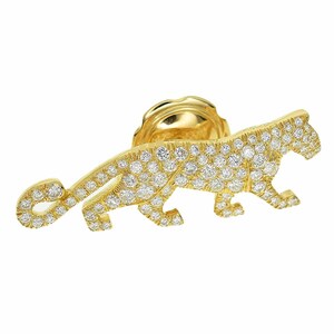 Cartier カルティエ マハンゴ パンテール ダイヤモンド ピンブローチ 750 K18 YG イエローゴールド 321141101