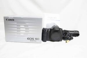 ☆Canon/デジタル一眼レフカメラ/EOS 10D/元箱など付属/シャッター内臓ストロボなど動作問題〇/外観それなり使用感、ファインダーカビ有☆