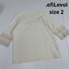 .efiLevol Tシャツ　五分袖　袖切り替え　2 フットボールシャツ　ロンT