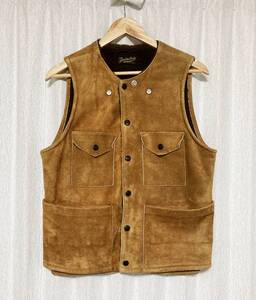 [TENDERLOIN] T-SUEDE VEST D 裏ボア スウェードレザーベスト XS 牛革 キャメル テンダーロイン