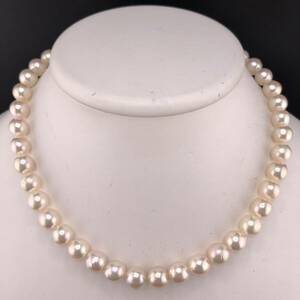 P06-0119 パールネックレス 9.0mm~9.5mm 40cm 50.4g ( Pearl necklace SILVER 大玉 )