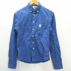 ◇ フランクリンマーシャル/FRANKLIN MARSHALL ALIMNI ボタンダウン 長袖シャツ【XS】紺/MENS/131【中古】