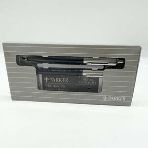 未使用 PARKER パーカー ノック式 ボールペン シャープペン 筆記用具 文房具 ステーショナリー ネイビー シルバー X58