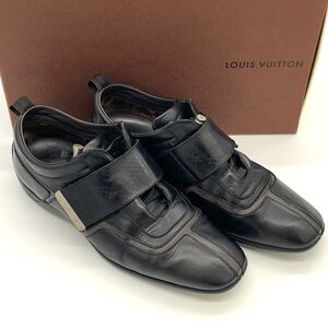 入手困難●LOUIS VUITTON ルイヴィトン ローカット レザー スニーカー ドライビングシューズ サイズ 7 1/2 26.5cm相当 ブラウン 靴 メンズ