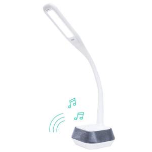 【新品☆セール】LED デスクライト Bluetooth スピーカー付き 照明スイッチ/ウォームクールモード/ゴム引きネック/タッチセンサー