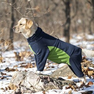 犬 服 ペット 綿服 コート 秋冬 フリース ジャケット 暖かい 寒さ対策 背中開き 着脱簡単 小中大型犬 ジッパー付き グリーン XL MAY751