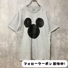 古着 used　Disney ディズニー　Mickey Mouse　ミッキー　半袖オフィシャルプリントTシャツ　グレー