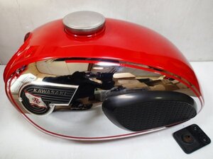 W650　EJ650A　W1Sタイプ　W1Sスタイル　W1S風　フューエルタンク　ガソリンタンク　燃料タンク　赤／クローム　中古品　検 W400 W800