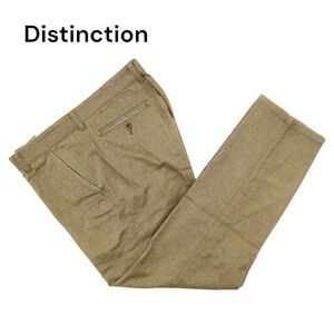 Distinction メンズビギ 秋冬 ヘリンボーン★ ストレッチ テーパード スラックス パンツ Sz.4　メンズ 日本製　A4B01807_4#Q