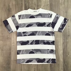 BAPE camo ボーダー Tシャツ Sサイズ a bathing ape エイプ ベイプ アベイシングエイプ 迷彩 NIGO w8