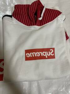 【新品】S Supreme COMME des GARCONS Box Logo Pullover Hoodie シュプリーム コムデギャルソン ボックス ロゴ プルオーバー フーディ 