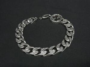 1円 GUCCI グッチ アラベスク インターロッキングG SV925 ブレスレット アクセサリー メンズ レディース シルバー系 FJ2850