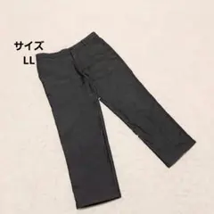 裏起毛テーパードストレッチパンツ LL チャコールグレー シンプル カジュアル