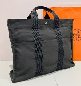 HERMES ● 極上美品 バッグ エールライン MM トート　グレー バック エルメス ハンドバッグ