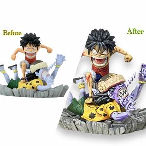 ★ ルフィvsアーロン ワールドコレクタブルフィギュア ログストーリーズ ワンピース ★ リペイント WCF ONEPIECE アニメ ワーコレ