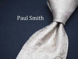 美品【Paul Smith ポールスミス】 C1555 シルバー系 SILK ブランド ネクタイ 古着 良品