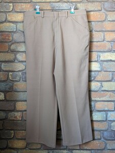 ☆USA製☆70s-80s HABAND OF PATERSON FlareSlacks Beige talonzip 70年代 80年代 フレアスラックス ビンテージ タロンジップ