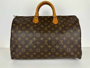 【SU386】 LOUIS VUITTON ルイヴィトン モノグラム スピーディ40 ハンドバッグ ボストンバッグ 手持ちカバン SP0915 カデナ 鍵 ブラウン