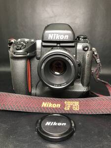 【１円スタート】Nikon ニコン F5 / AF NIKKOR 50㎜ f1.8D 純正ストラップ 動作確認済み