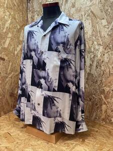 WACKO MARIA ワコマリア × BOBMARLEY ボブマーリー 22AW BOBMARLEY-WM-HI05 L/S HAWAIIAN SHIRT GRAY 長袖 アロハシャツ size M