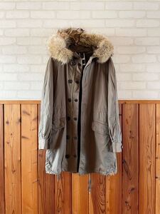 ヴィンテージ 古着 マークジェイコブス メンズ モッズコート XSサイズ ミリタリー ファー カーキ コート MARC BY JACOBS military coat 