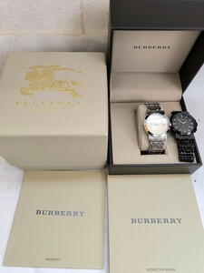 バーバリー BURBERRY　メンズクォーツ腕時計セット　動作未確認の為、ジャンク扱い　1,000円〜売り切ります。最落なし