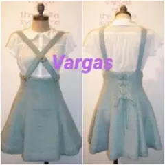 美品 ヴァーガス Vargas 編み上げスカート サスペンダー フリー 日本製