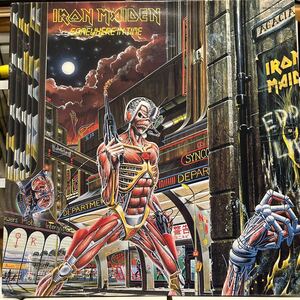 アイアンメイデン「somewhere in time」国内盤LPレコード 1986年 初回7inch EP、booklet付 IRON MAIDEN 写真集