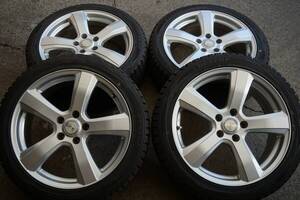 深溝８分～ ダンロップ ウインターマックス WM01 225/45R18 GRASS HN 7.5J +38 PCD114.3 マジェスタ マークX レクサスIS プリウスα *939n